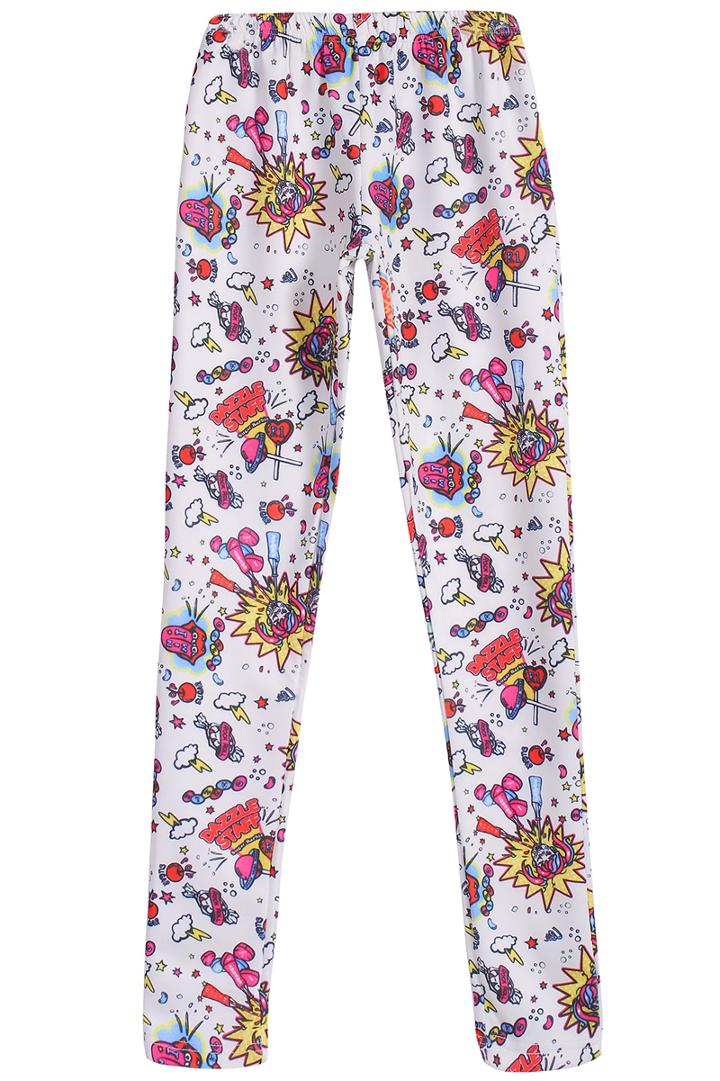 Romwe Graffiti Print Slim Legging