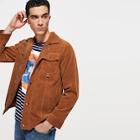Romwe Guys Button & Zip Up Pocket Patched Coat