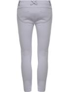 Romwe Pockets Buttons Slim Grey Leggings