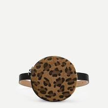Romwe Leopard Pattern Round Bum Bag
