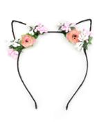 Romwe Flower Embellished Cat Ear Headband