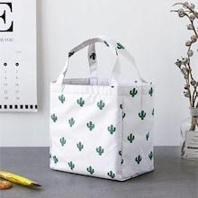 Romwe Cactus Print Drawstring Lunch Storage Bag