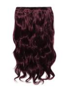 Romwe Burgundy Clip In Soft Wave Hair Extension