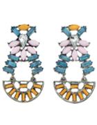 Romwe 2015 Latest Design Colored Stone Women Big Fashion Earrings