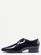 Romwe Black Patent Leather Oxfords