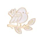 Romwe Bird & Leaf Shaped Brooch