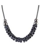 Romwe Latest Design Pretty Women Blue Rhinestone Fashion Beads Necklace
