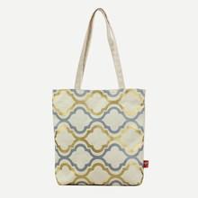 Romwe Canvas Tote Bag With Inner Pocket