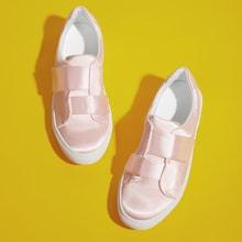 Romwe Velcro Detail Low Top Sneakers