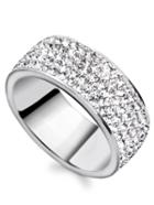 Romwe Silver Rhinestone Encrusted Ring