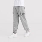 Romwe Guys Pocket Patched Letter Embroidery Drawstring Waist Pants