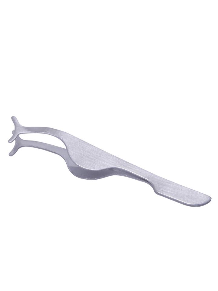 Romwe False Eyelash Stainless Auxiliary Clip Tweezers Nipper Beauty Tool
