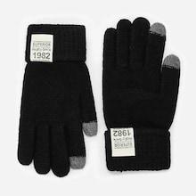 Romwe Men Letter Detail Gloves