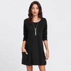 Romwe Side Pocket Swing Tee Dress