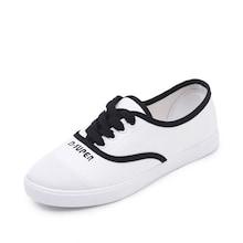 Romwe Ribbed Detail Lace Up Sneakers