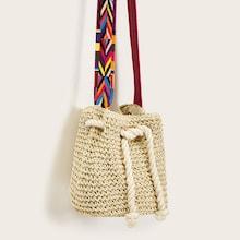 Romwe Geometric Pattern Strap Crochet Crossbody Bag