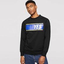 Romwe Men Letter Print Raglan Sleeve Pullover