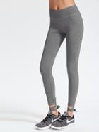 Romwe Heather Grey Wide Waistband Tied Hem Leggings