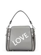 Romwe Love Print Pu Shoulder Bag With Wide Strap