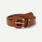 Romwe Woven Buckle Pu Belt