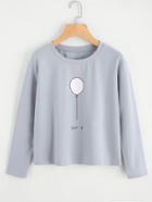 Romwe Balloon Print T-shirt