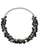 Romwe Vintage Style Black Color Small Beads Necklace For Women