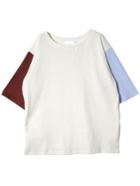 Romwe Side Split Loose Wine Red T-shirt