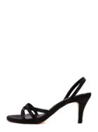 Romwe Black Cirss Cross Stiletto Sandals