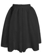 Romwe With Hollow Flare Skirt