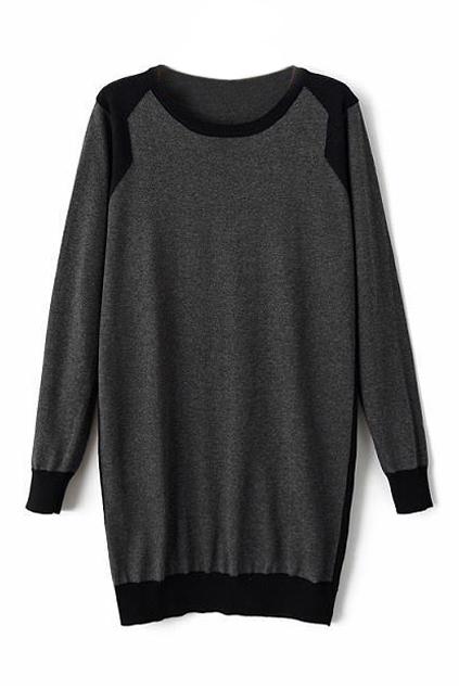 Romwe Color Block Long Style Jumper