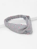 Romwe Calico Print Striped Headband