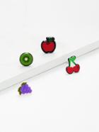 Romwe Fruit Shaped Cute Stud Earring Set 4pcs