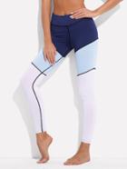Romwe Color Block Contrast Stripe Leggings