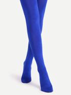 Romwe Blue High Stretch Pantyhose Stockings