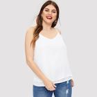 Romwe Plus Solid Cami Top