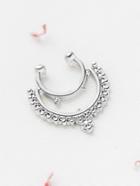 Romwe Silver Delicate Nose Ring