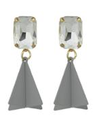 Romwe New Design Rhinestone Geometric Hanging Earrings