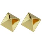 Romwe Gold Plated Geometric Stud Earrings