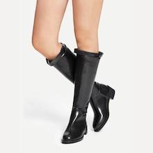 Romwe Keen Length Pu Boots