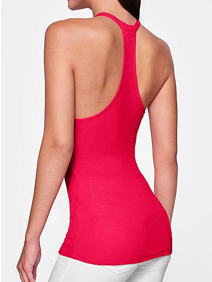 Romwe Hot Pink Racerback Cami Top