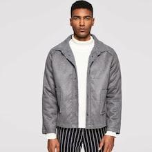Romwe Men Suede Solid Jacket