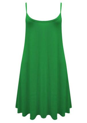 Romwe Spaghetti Strap Pleated Green Dress