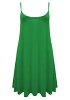 Romwe Spaghetti Strap Pleated Green Dress