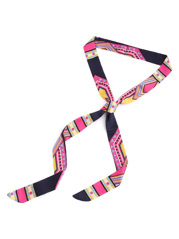 Romwe Graphic Print Skinny Scarf