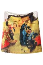Romwe Van Gogh Painting Skirt