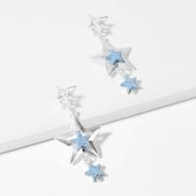 Romwe Layered Star Design Drop Earrings