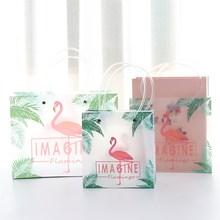 Romwe Flamingo Print Gift Storage Bag 3pcs