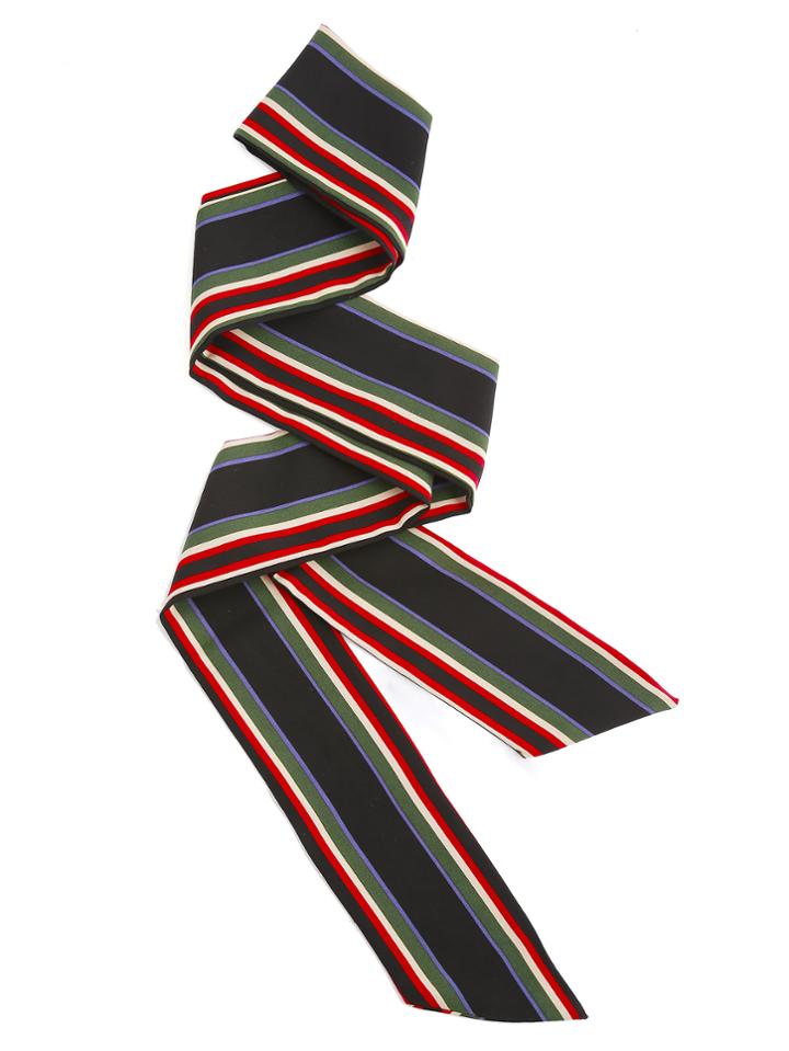 Romwe Block Striped Skinny Scarf