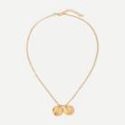 Romwe Double Round Pendant Chain Necklace