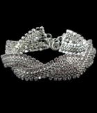 Romwe Silver Diamond Link Bracelet